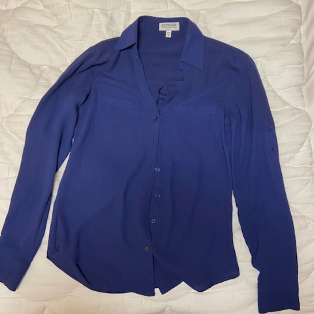 Express Portofino Shirt, Blue - Size XXS